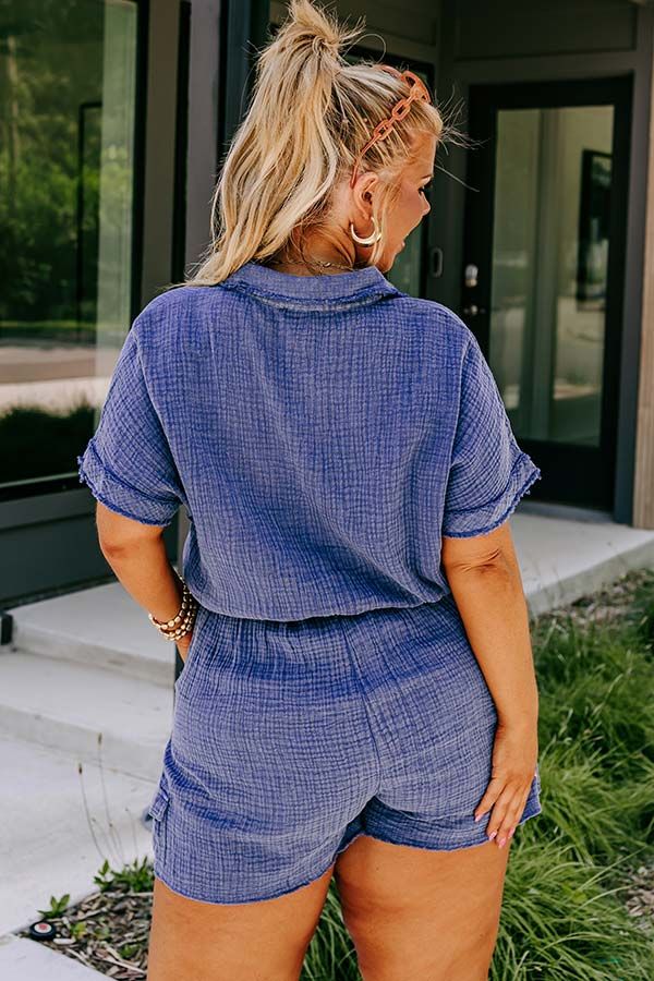 Hit Remix Romper In Cobalt Blue Curves sold by Impressions product image thumbnail 5