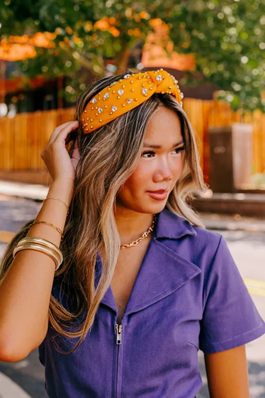 Effortless Radiance Embellished Headband In Honey sold by Impressions