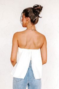 The Party Goes On Tube Top In White sold by Impressions