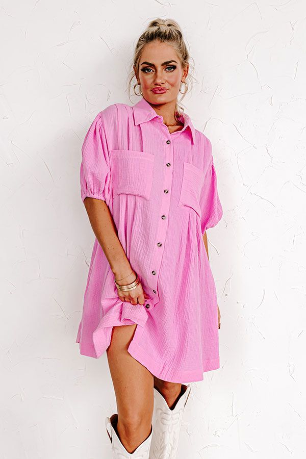Plain As Day Mini Dress in Pink sold by Impressions product image thumbnail 2