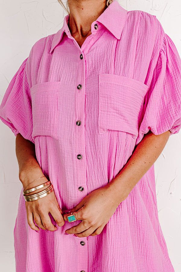 Plain As Day Mini Dress in Pink sold by Impressions product image thumbnail 3