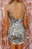 NYC Lights Sequin Mini Dress In Silver sold by Impressions