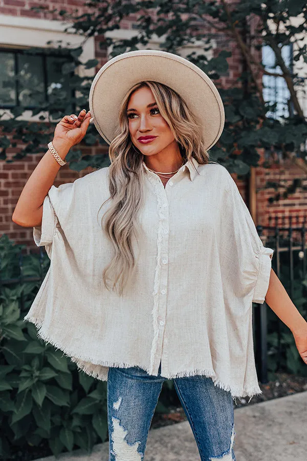 Hampton Button Up Linen-Blend Top sold by Impressions product image thumbnail 4