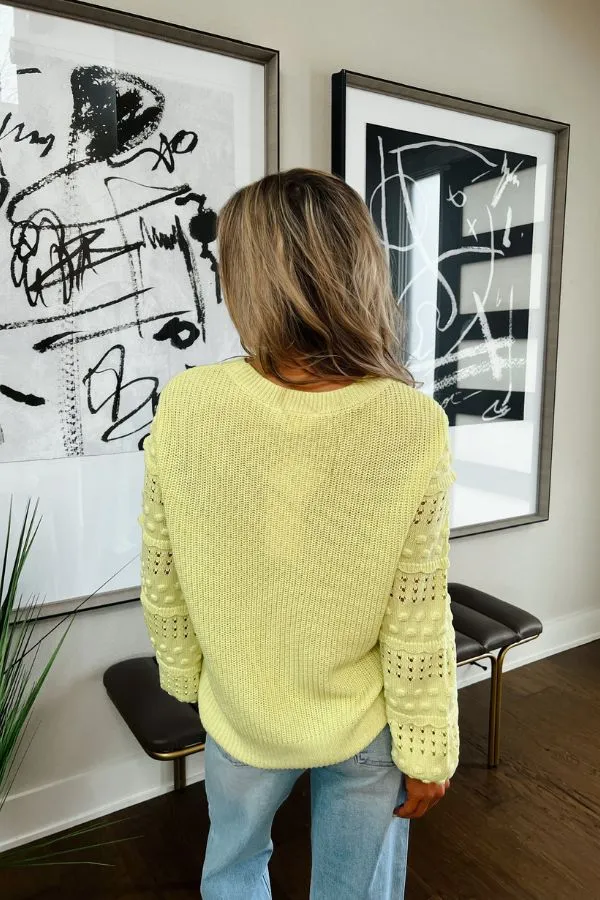 Cityscape Charm Knit Sweater Top in Neon Yellow sold by Impressions product image thumbnail 5