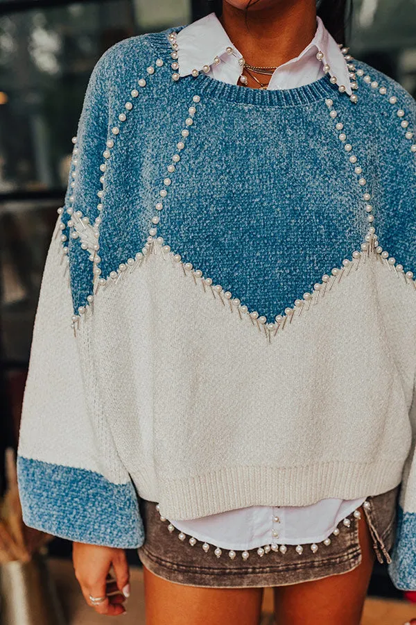 Tracking Promises Embellished Chenille Sweater sold by Impressions product image thumbnail 2