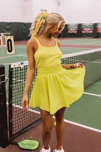 Active Vibe Athletic Dress In Lime Punch sold by Impressions