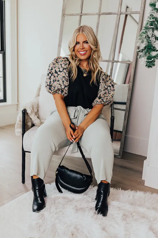 Generate Joy Shift Top in Black Curves sold by Impressions