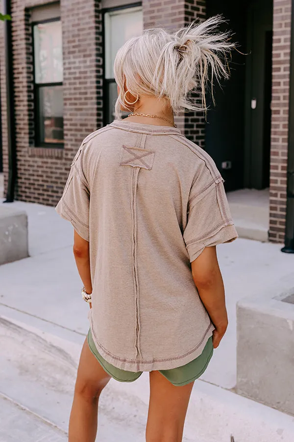 Take The Time Tee In Taupe sold by Impressions product image thumbnail 4
