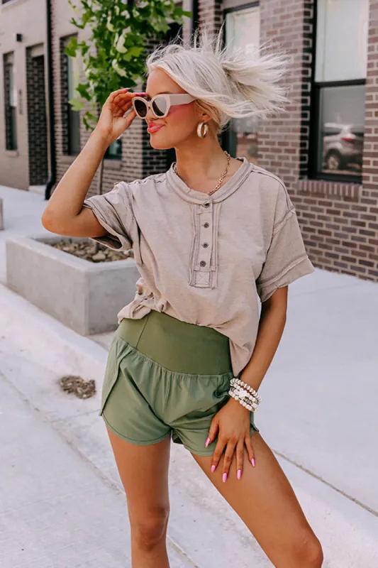 Take The Time Tee In Taupe sold by Impressions