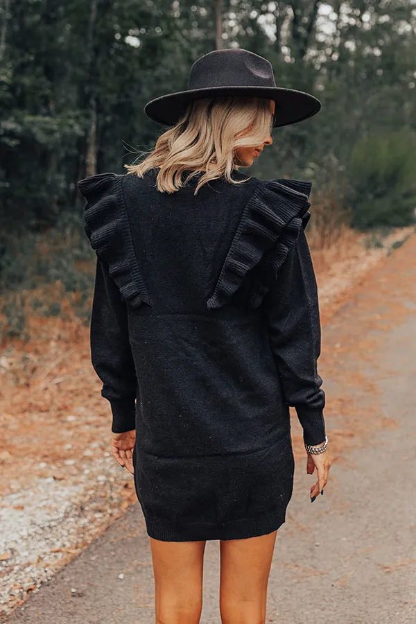 Coziest Place Sweater Dress In Black sold by Impressions product image thumbnail 4