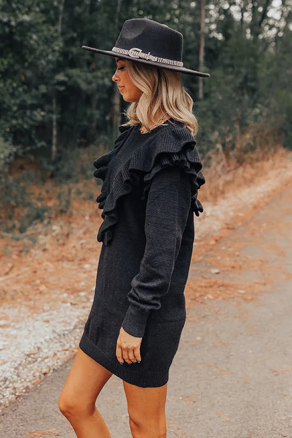 Coziest Place Sweater Dress In Black sold by Impressions product image thumbnail 3