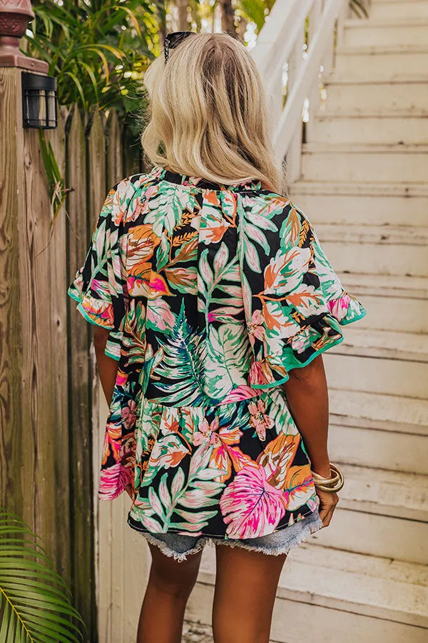 Tropical Treasures Shift Top in Black sold by Impressions product image thumbnail 5