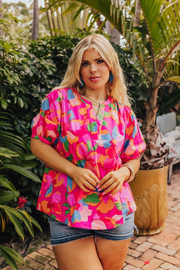 French Riviera Floral Shift Top Curves sold by Impressions product image thumbnail 4