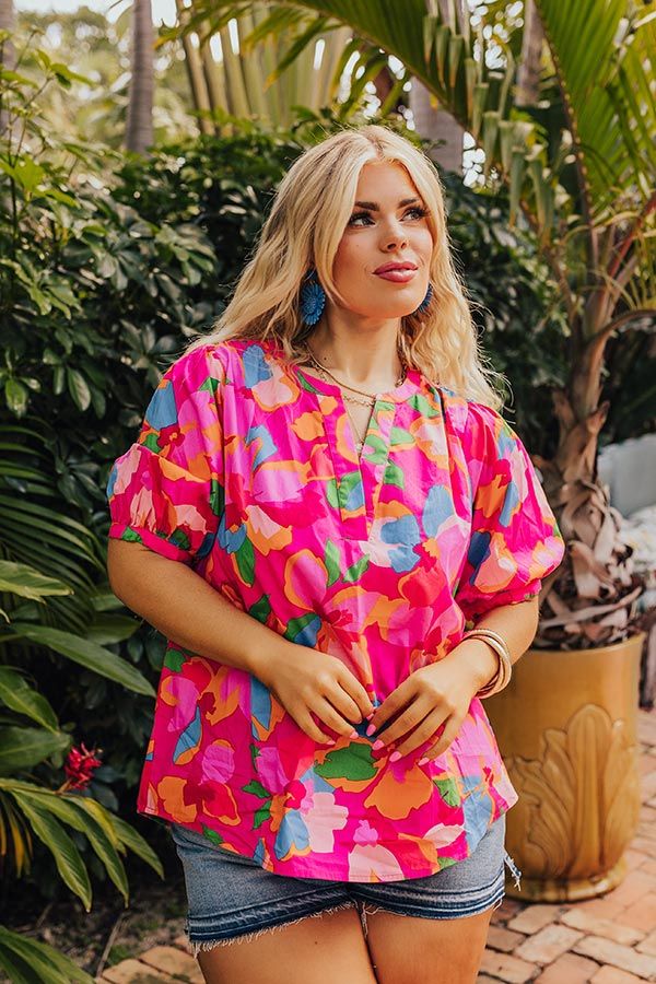 French Riviera Floral Shift Top Curves sold by Impressions product image thumbnail 2