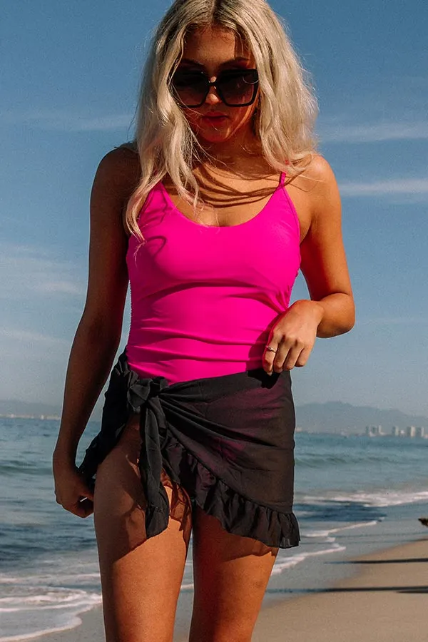 Clear Waters Ruffle Sarong In Black sold by Impressions product image thumbnail 3