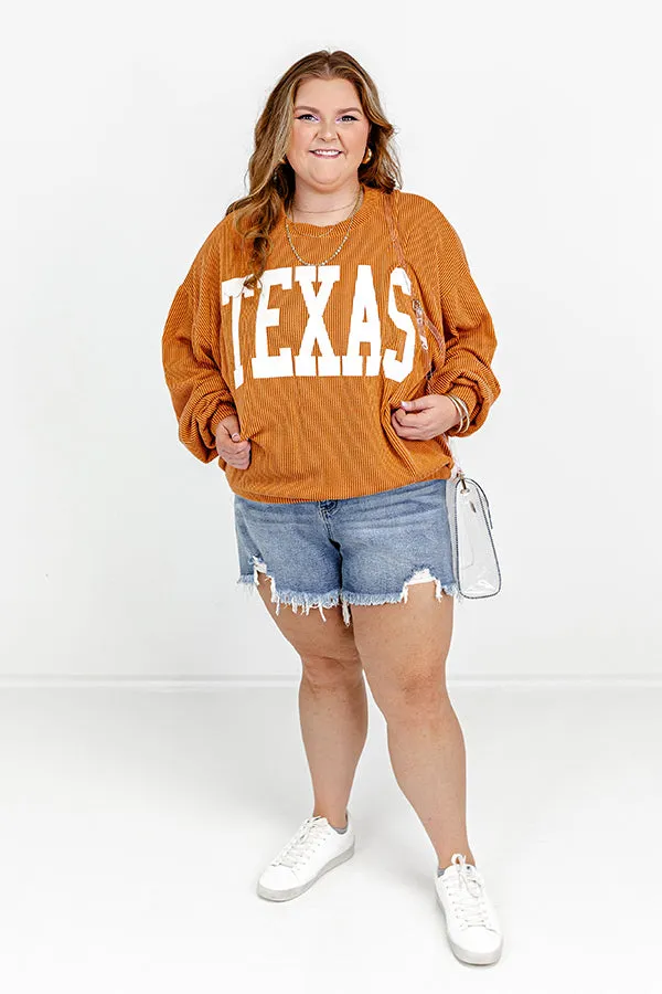 Texas State Pride Sweatshirt in Rust Curves sold by Impressions product image thumbnail 4