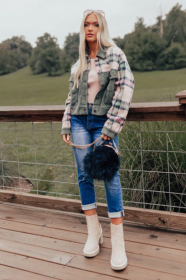 Morning In The Mountains Plaid Jacket In Forest sold by Impressions product image thumbnail 3