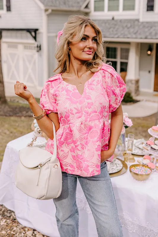 Petal Perfection Jacquard Top sold by Impressions