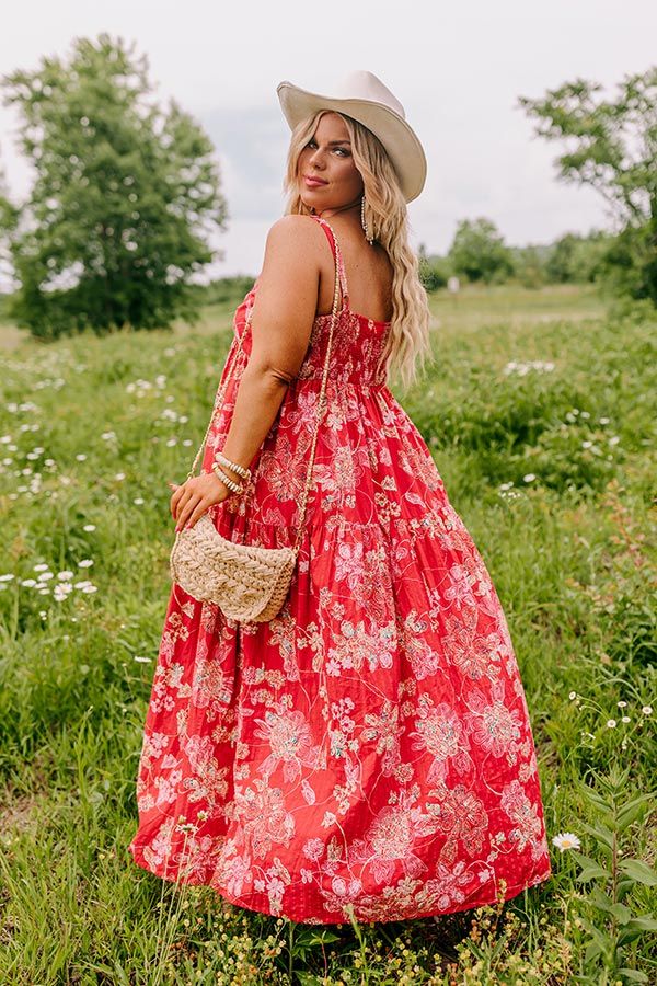 Beachside Bliss Maxi Dress in Red Curves sold by Impressions product image thumbnail 3