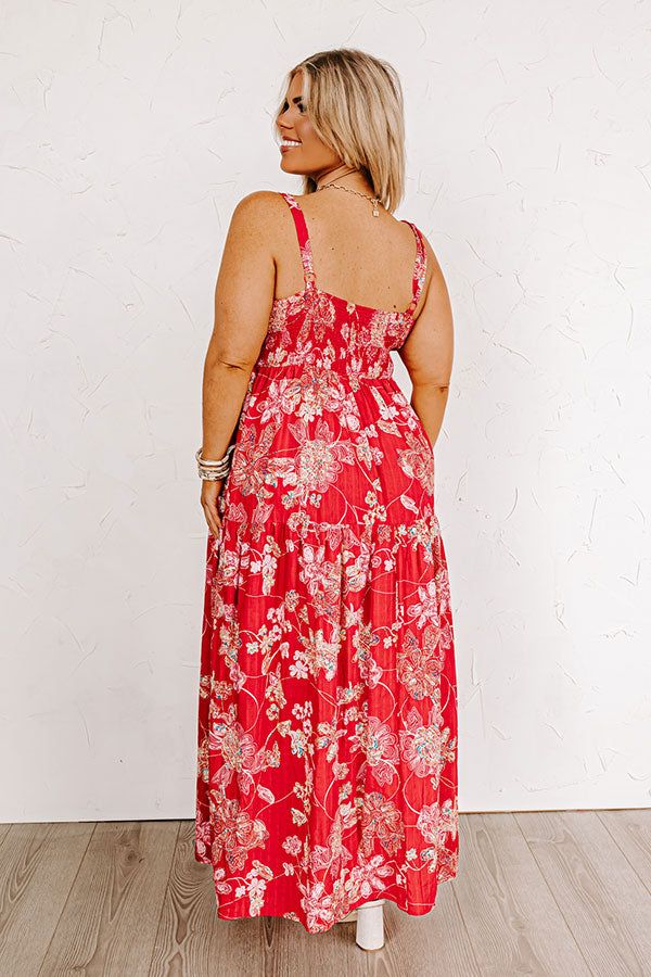 Beachside Bliss Maxi Dress in Red Curves sold by Impressions product image thumbnail 5