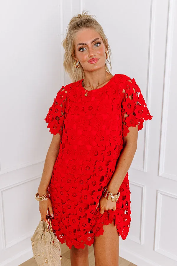 Dainty Darling Crochet Mini Dress in Red sold by Impressions product image thumbnail 2