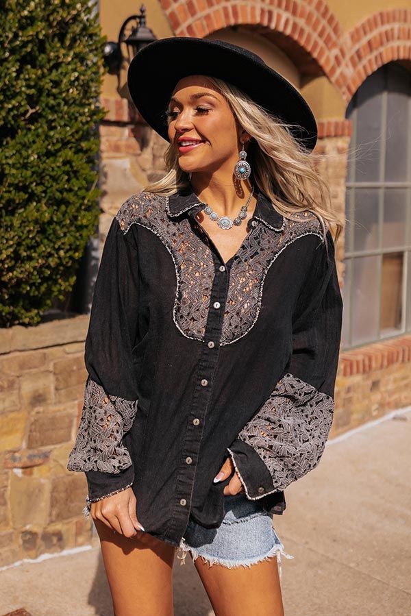 Enchanting Escapes Button Up In Black sold by Impressions product image thumbnail 2