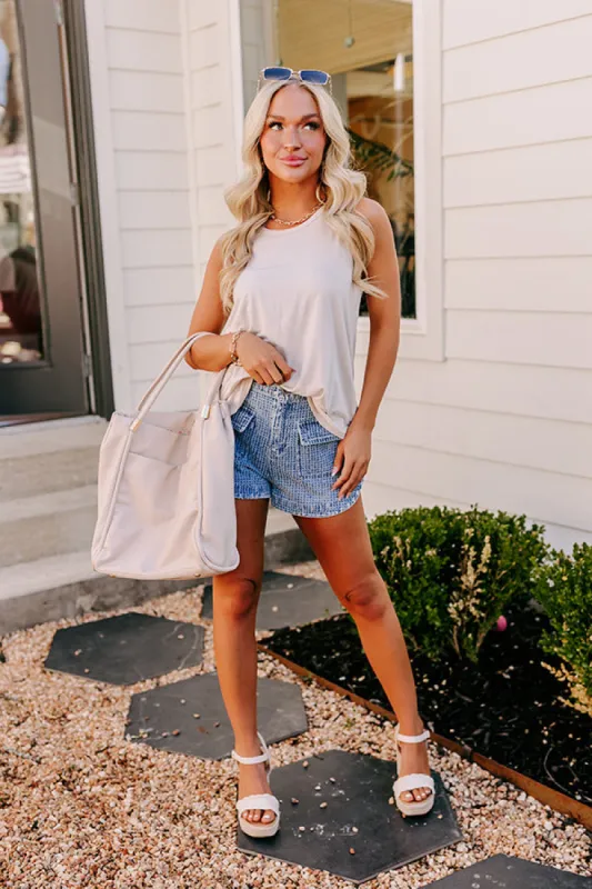 Simply Sweet Shift Top in Stone sold by Impressions