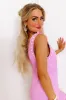 Uptown Chic Pearl Embellished Mini Dress in Violet sold by Impressions
