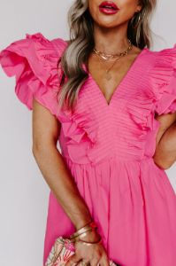 Tulum Toasts Dress In Pink sold by Impressions