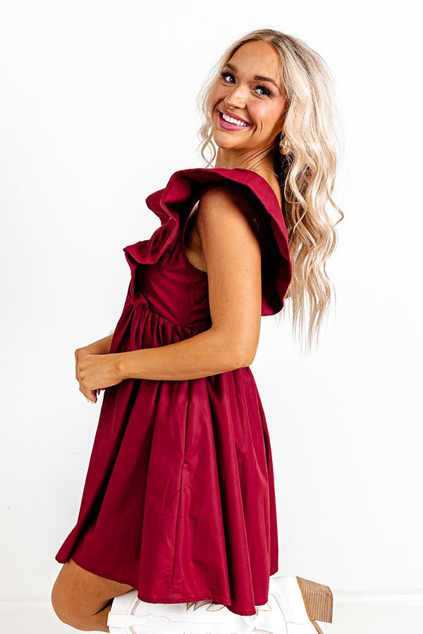 Cityscape Splendor Babydoll Dress In Wine sold by Impressions product image thumbnail 3