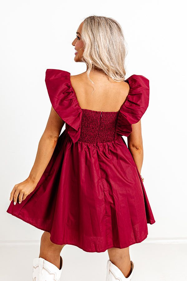 Cityscape Splendor Babydoll Dress In Wine sold by Impressions product image thumbnail 5