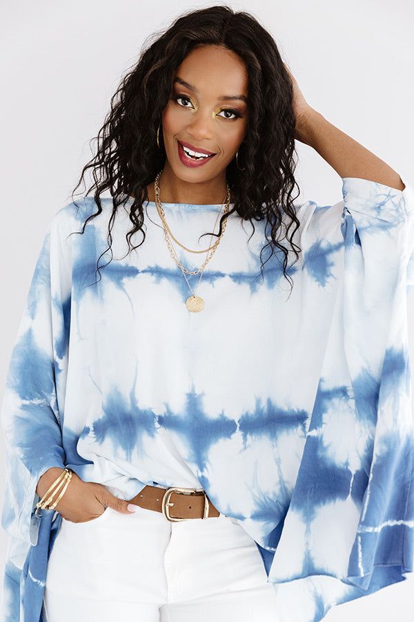 My Best View Tie Dye Shift Tunic In Blue sold by Impressions product image thumbnail 4