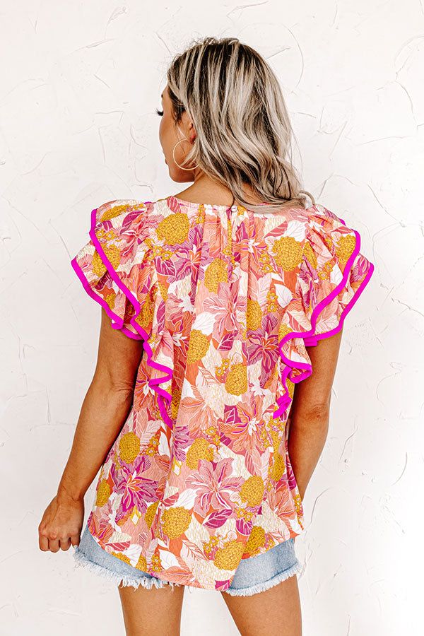 Garden Glory Shift Top In Coral sold by Impressions product image thumbnail 3
