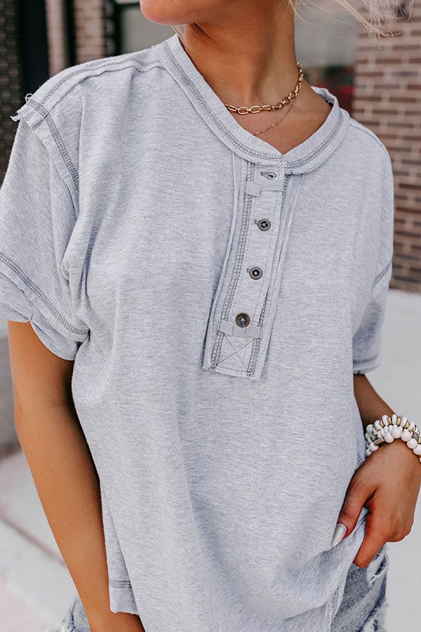 Take The Time Tee In Grey sold by Impressions product image thumbnail 3