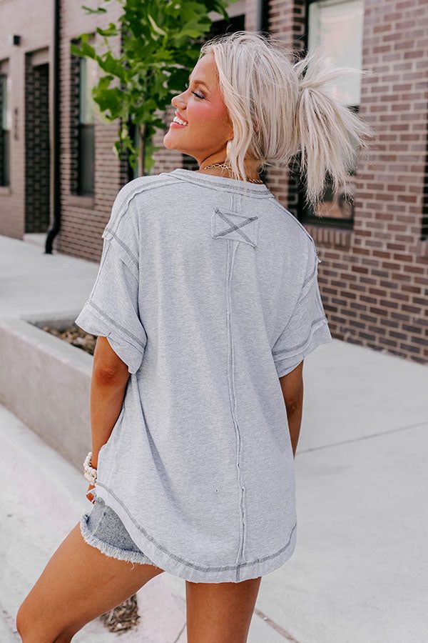 Take The Time Tee In Grey sold by Impressions product image thumbnail 4