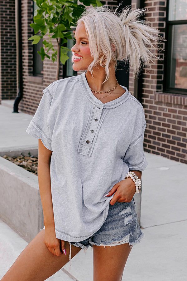 Take The Time Tee In Grey sold by Impressions product image thumbnail 2