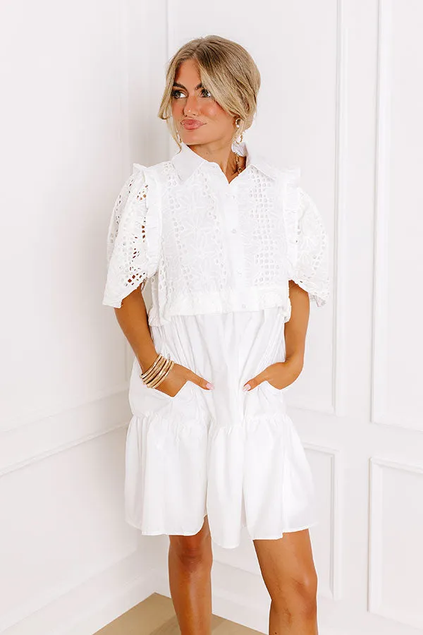 Cherished Smile Crochet Mini Dress sold by Impressions