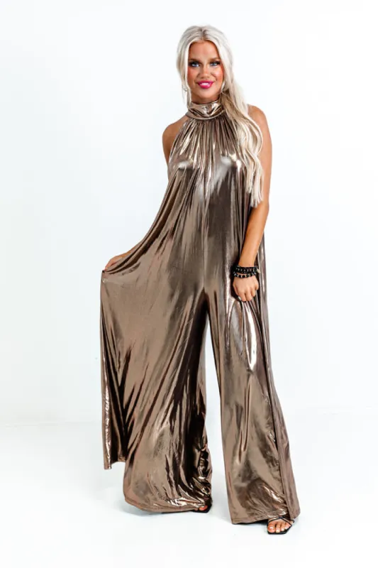 Amazing Views Metallic Jumpsuit sold by Impressions