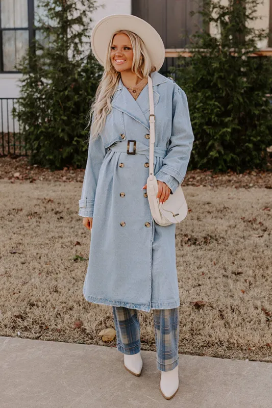 London Lookout Denim Trench Coat made by MABLE