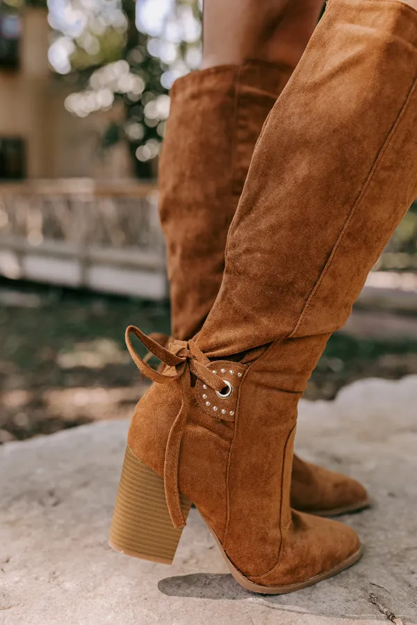 The Adelisa Faux Suede Knee High Boot In Brown sold by Impressions product image thumbnail 2