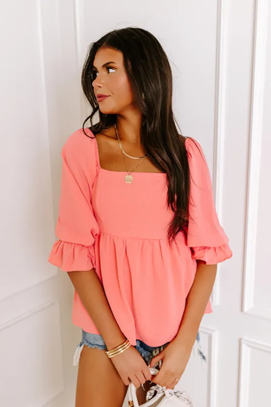 Moving To The Keys Top In Coral sold by Impressions