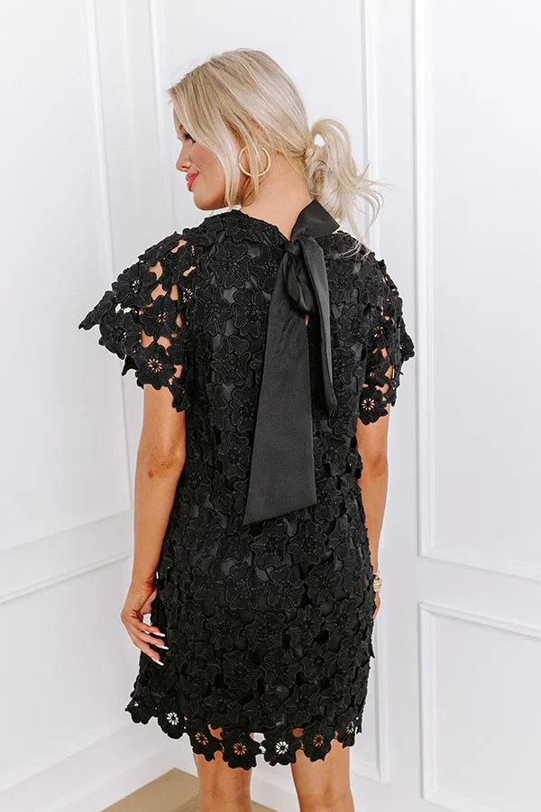 Dainty Darling Crochet Mini Dress in Black sold by Impressions product image thumbnail 4