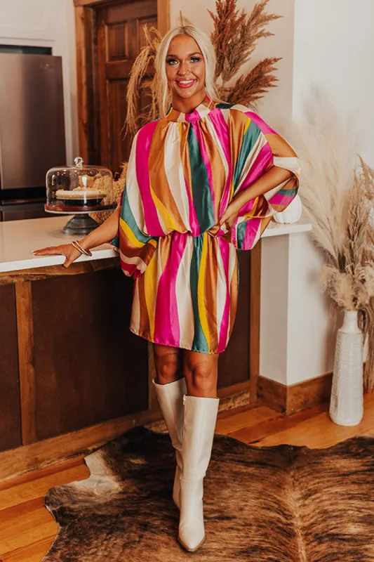 Luxe Lane Stripe Mini Dress sold by Impressions