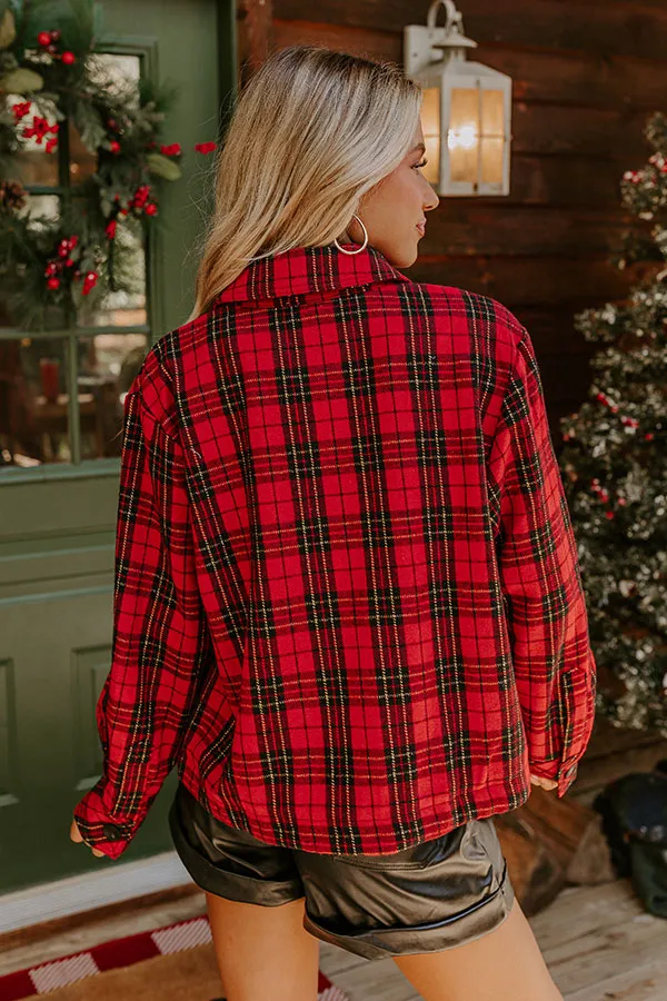 Evergreen State Of Mind Plaid Jacket In Red sold by Impressions product image thumbnail 5