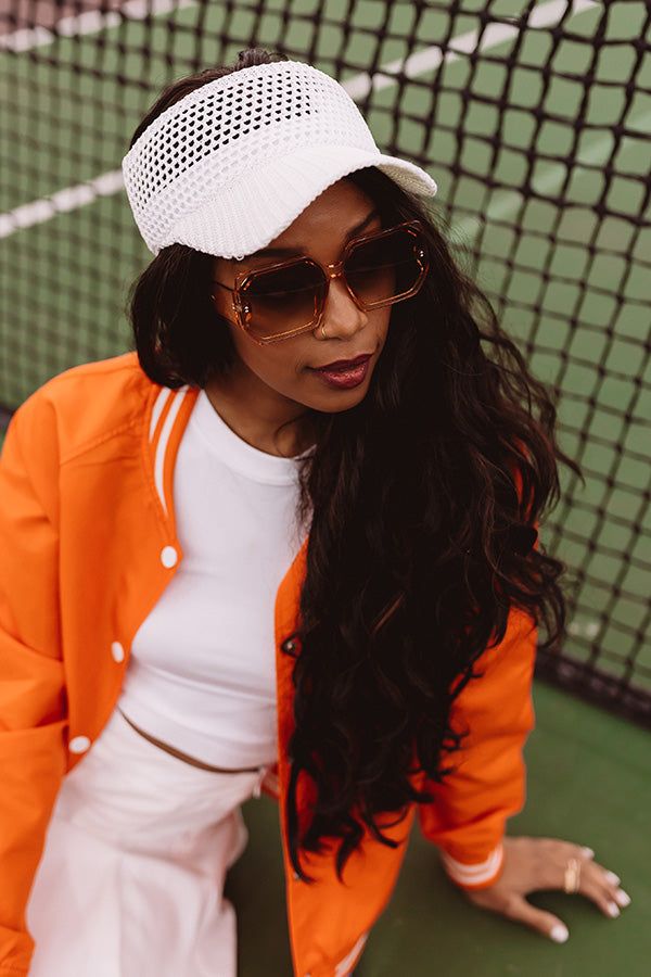 Stunning Gaze Woven Visor In White sold by Impressions