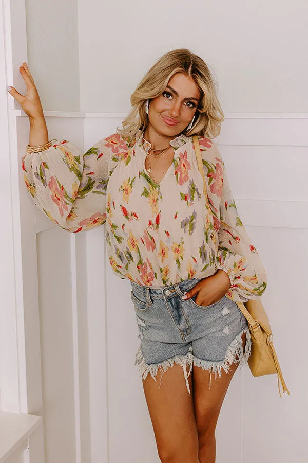 Cocktail Meetup Floral Bodysuit sold by Impressions