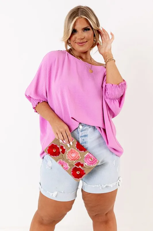 Appreciate You Shift Top In Bubblegum Pink Curves sold by Impressions