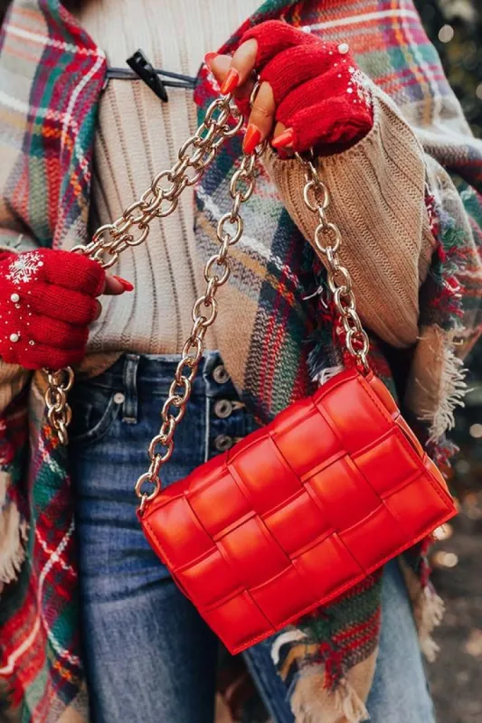 Luxe Landing Faux Leather Purse In Red sold by Impressions