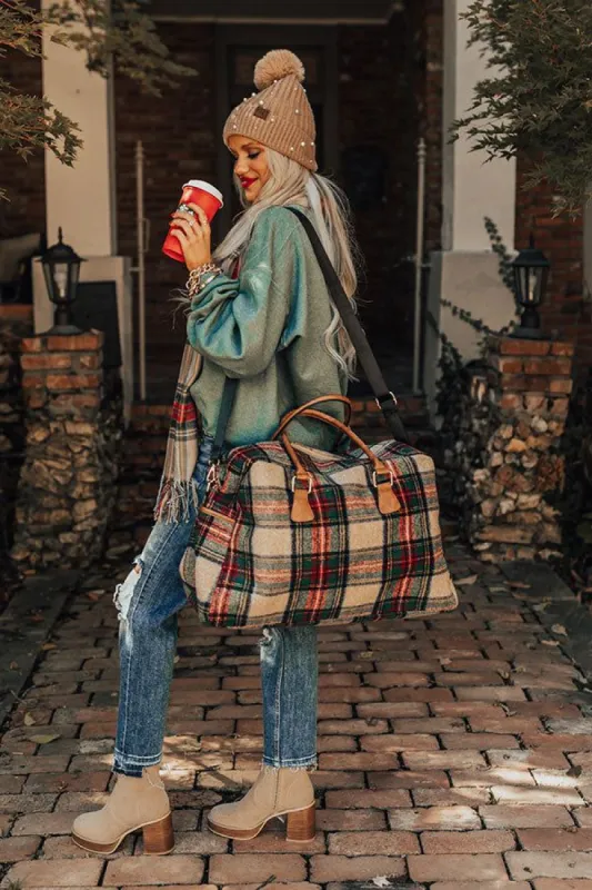 Pack Up and Travel Plaid Weekend Tote sold by Impressions
