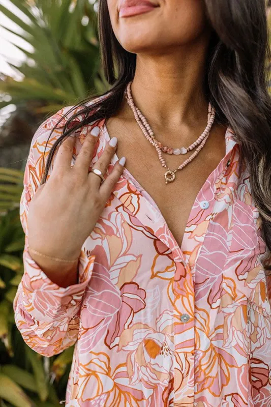 Everyday Dreams Beaded Necklace In Blush sold by Impressions